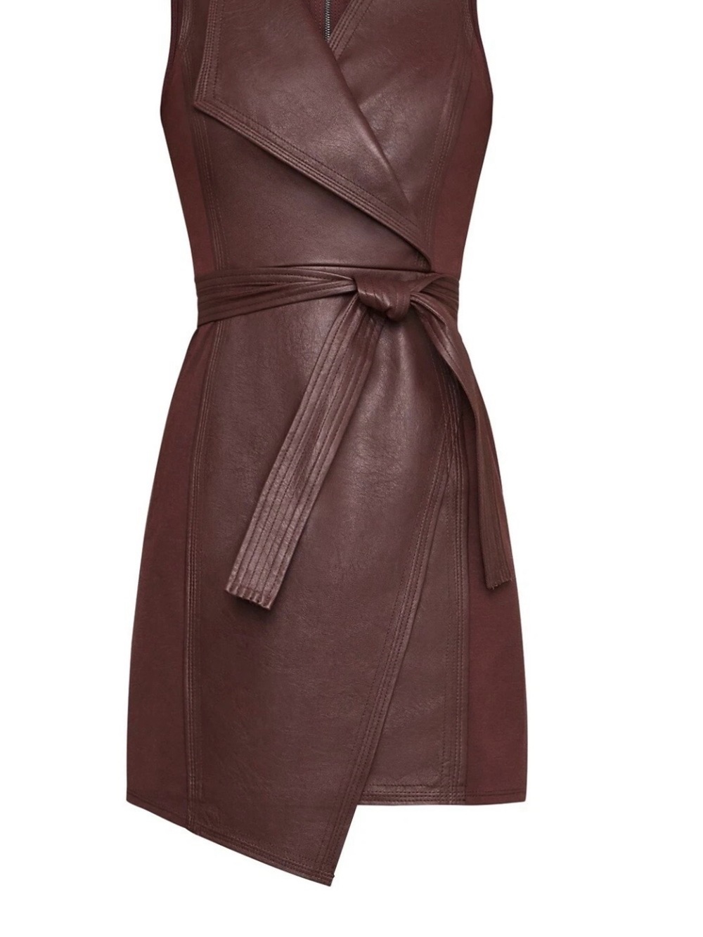 BCBGMaxAzria Layla Asymmetrical Wrap Dress in Burgundy